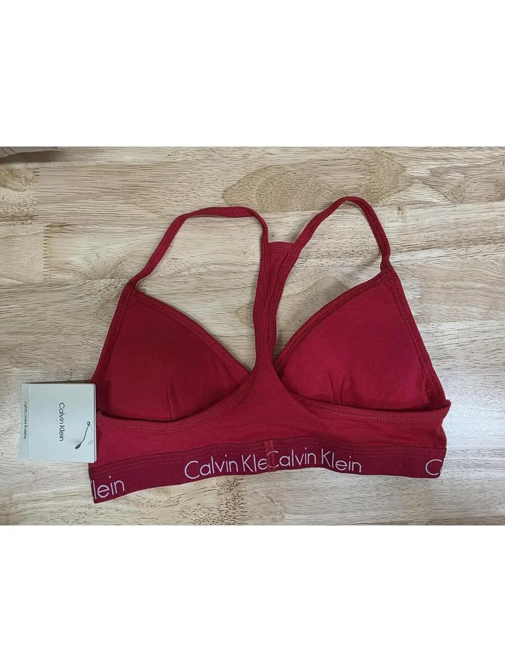 CALVIN KLEIN MOTIVE COTTON LIGHTLY LINED BRALETTE SIZE S